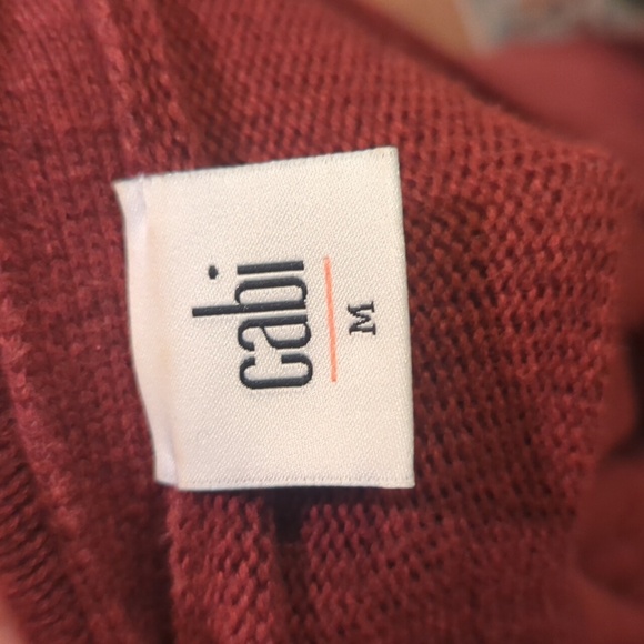 CAbi Deep Red Cardigan The "Catch" Button Down Classic Sweater Sz M - Picture 8 of 10